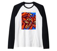 Creatività, libertà, felicità con simboli coreani Maglia con Maniche Raglan