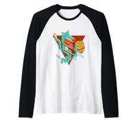 Creatività, libertà, felicità con simboli coreani Maglia con Maniche Raglan