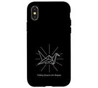 Creatività modulare della gru di hobby pieghevole della carta dell'artista di origami Custodia per iPhone X/XS
