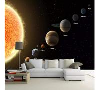 Creatività Universo Cielo Stellato Nove Stelle Allineate Stelle 3D Carta da Parati Premium Aspetto Della Seta Studio Soggiorno Camera Letto Parete Divano Muro-400cm×280cm