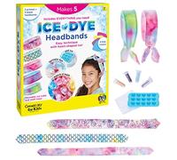 Creativity for Kids Ice Dye Headbands Craft Kit - Create 5 DIY Tie Dye Headbands, Arts and Craft Tie Dye Kit, Gifts for Kids Age 7, 8-12+