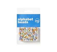 Creativity Inspired Perline assortite con lettere dell'alfabeto, circa 400 pezzi, in colori assortiti, per braccialetti con charm, perline e scrapbooking, ideali per hobbisti e artigiani