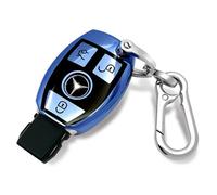 Creativity New Soft TPU Car Smart Key Case Suitable For Mercedes benz CLS CLA CLK G GL R SLK AMG A B C CL S SL M ML class Auto Cover Shell Accessories (blue)