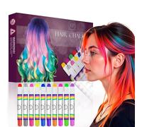 Creativity Point Gessetto per capelli regalo per ragazze e bambini - 10 penne temporanee non tossiche, facili da lavare, tinture colorate, penne, regalo di compleanno per ragazze