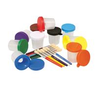 Creativity Street Paint Cups with Brushes Set of 20