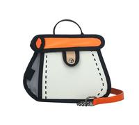 Creativo 2D Cartoon Crossbody Bag Per Donne E Uomini Con Unico Tela Disegni E Cinghia Della Catena Elegante Borsa A Tracolla Compatti Borse Da Viaggio, n