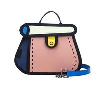 Creativo 2D Cartoon Crossbody Bag Per Donne E Uomini Con Unico Tela Disegni E Cinghia Della Catena Elegante Borsa A Tracolla Strada Borsa A Tracolla, f