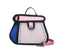 Creativo 2D Cartoon Crossbody Bag Per Donne E Uomini Con Unico Tela Disegni E Cinghia Della Catena Elegante Borsa A Tracolla Strada Borsa A Tracolla, d
