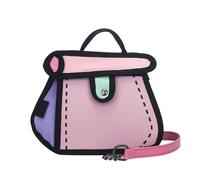 Creativo 2D Cartoon Crossbody Bag Per Donne E Uomini Con Unico Tela Disegni E Cinghia Della Catena Elegante Borsa A Tracolla Compatti Borse Da Viaggio, l