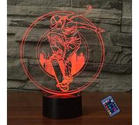 Creativo 3D Skateboard Luce Notturna 16 Colori Mutevoli Telecomando USB Potere Toccare Cambiare Illusione Ottica Lampada Arredamento Lampada LED Lampada da Tavolo Bambini Compleanno Natale Regalo