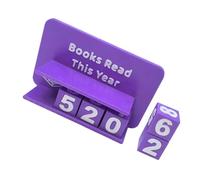 Creativo 3D Stampato Lettura Progress Tracker con Numeri Cubi Libri Leggi Quest'anno Contatore Sfida di Lettura Regalo Lettura Contatore Scrivania Accessorio