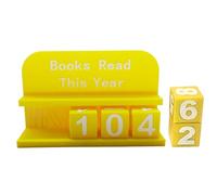 Creativo 3D Stampato Lettura Progress Tracker con Numeri Cubi Libri Leggi Quest'anno Contatore Sfida di Lettura Regalo Lettura Contatore Scrivania Accessorio