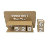 Creativo 3D Stampato Lettura Progresso Tracker con Numeri Cubi Libri Leggi Quest'anno Contatore Sfida Regalo Decori Angolo