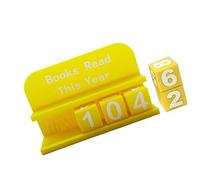 Creativo 3D Stampato Lettura Progresso Tracker con Numeri Cubi Libri Leggi Quest'anno Contatore Sfida Regalo Decori Angolo