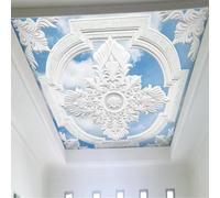 Creativo Bianco Intagliato Cielo Blu Nuvole Bianche 3D Carta Da Parati Facile Installare Mobili Sfondi Ufficio Divano Camera Letto Sfondo Decorazione Murale-350cm×256cm