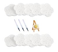 Creativo Bubble Drawing Kit 10 Spugna Tela 3 Penne Attivato Acqua Puff Texture Progetto Artistico Per Bambini E Adulti Puff Popcorn Fornitura di Arte