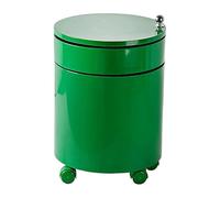 Creativo comodino cilindrico con cassetti, versatile piccolo tavolino da caffè su ruote, design moderno per soggiorno e camera da letto, mobili salvaspazio