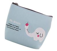 Creativo e utile blu del pacchetto della carta della borsa della borsa della moneta della chiusura lampo della cerniera dell'elefante dell'elefante della zebra del fumettUtile e attraente.