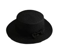 Creativo Fiocchi Decorato Cappello di Paglia Comodo Ufficio Pendolarismo Cappello di Paglia Occasione Speciale Matrimonio Ospite Abbigliamento Cre, Nero , Taglia unica