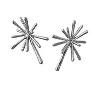 Creativo Fireswork Fireswork Orecchini a perno in metallo Texture Geometrica Orecchio Gioielli Adatto per Donne Eleganti Abbigliamento quotidiano Elegante Floreale Orecchio Accessori, One Size, come