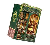 Creativo Libreria in Legno Modello Kit per Adulti Adolescenti Touch Control Illuminazione Decorativa Scrivania Ornamento Artigianato Da Collezione Mini