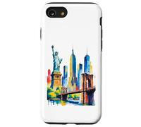 Creativo New York City Icona Orgoglio NYC Skyline Artistico Donne Custodia per iPhone SE (2020) / 7/8