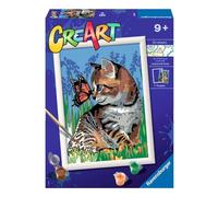 Ravensburger – Kit per dipingere con i numeri CreArt Gattino e Farfalla 9+ Serie D