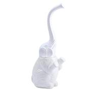 Creativo set di scopini per wc ceramica elefante manico in plastica wc bagno wc wc spazzola per la pulizia della toilette bianco