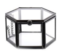 Creativo Vuoto Geometrico di Vetro Jewelry Box Organizzare Titolare Anelli Scatola di Gioielli di Stoccaggio di Nozze
