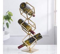 Creativo Wine Rack Articoli di Arredamento Ferro Battuto Porta Bottiglia di Vino Moderno Geometrico Da Tavolo Bottiglie di Vino Espositore Mensola Oro