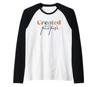 Creato con un'ispirazione per la Fede Cristiana Maglia con Maniche Raglan