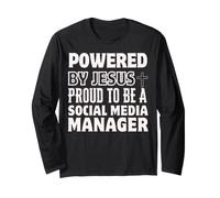 Creato da Jesus Orgoglioso di Essere Christian Social Media Manager Maglia a Manica