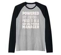 Creato da Jesus Orgoglioso di Essere Christian Social Media Manager Maglia con Maniche Raglan