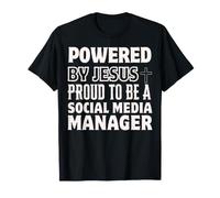 Creato da Jesus Orgoglioso di Essere Christian Social Media Manager Maglietta