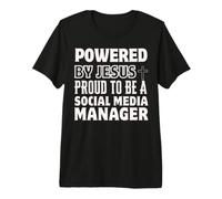 Creato da Jesus Orgoglioso di Essere Christian Social Media Manager Maglietta Premium