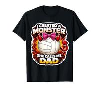 Creato Mostro She Calls Me Dad Pallavolo Figlia Volley Maglietta