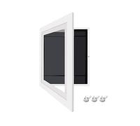 CreatoHundreds Cornice Bambini per Opere d'Arte Cornice Apribile 180 Gradi Cornice con Bande Elastiche Interne Adatta a Esposizione in Regalo, Bianco l