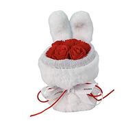CreatoHundreds Fiore di Sapone Artificiale, Rosa di Sapone Da Bagno, Bouquet di Sapone Profumato per La Festa Della Mamma, Decorazioni per Matrimoni, Bianco
