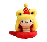 CreatoHundreds Serpente di Peluche, Animale di Peluche per Il Capodanno Cinese, Simpatico Giocattolo per Casa, Vacanze, Dormitorio, Ufficio, Soggiorno, 30cm Rosso