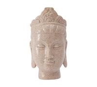 CreatoHundreds Statua a Forma di Testa di Buddha, Ornamento, Regalo di Compleanno, Statuetta di Buddha, Centrotavola per Soggiorno, Decorazione per Interni Ed, Bianco