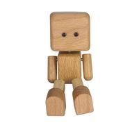 CreatoHundreds Statuetta da Cruscotto per Auto, Bambola in Legno, Ornamento Decorativo, Statuetta di Uomo Che Si Scuote, Realizzata in Legno, Divertente Accessorio P, Faggio Senza Coperchio