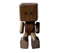 CreatoHundreds Statuetta da Cruscotto per Auto, Bambola in Legno, Ornamento Decorativo, Statuetta di Uomo Che Si Scuote, Realizzata in Legno, Divertente Accessorio P, Noce con Coperchio