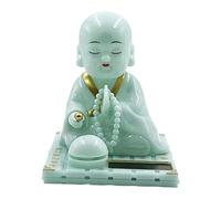 CreatoHundreds Statuetta di Piccolo, Giocattoli Solari Danzanti, Bambole con Testa Che Annuisce, Ornamento per Auto E Ufficio, Verde, io