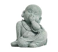 CreatoHundreds Statuetta di, Statua di Buddha, Ornamenti Carini E Creativi, Accessori in Miniatura Fatti a Mano, Oggetti Da Scrivania, Ufficio, Una risatina