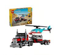 Creator 3-in-1 Flatbed Truck with Helicopter BOYS FIRST 31146 LEGO® Creator Flatbed Truck con elicottero (31146) PlaysetAvventure entusiasmanti attendono bambini e bambine dai 7 anni in su con il play