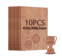 Creatorally Compensato 3mm, Pannelli di Legno per Incisione Laser A3 10 Pezzi, Pannello Materiali laser per Taglio Laser CNC Pirografia (Palissandro)