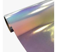 Creatorally Vinile Termoadesivo Arcobaleno Olografico, 30,5x152 cm (12in*5ft) Termovinile per Tessuti Permanente Trasferimento, HTV Facile da Tagliare e Sarchiare per T-Shirt Fai Da Te (Verde)