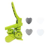Creatore Di Badge Distintivo Spille Bottoni Maker Macchina FAI DA TE 25/32/37/44/58 MILLIMETRI Distintivi Set Con 100 Pz Parti Del Pulsante + Taglierina Circolare Badge Press Maker Machine(Heart-Set R