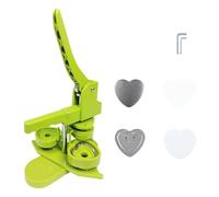 Creatore Di Badge Distintivo Spille Bottoni Maker Macchina FAI DA TE 25/32/37/44/58 MILLIMETRI Distintivi Set Con 100 Pz Parti del Pulsante + taglierina circolare Badge Press Maker Machine(Heart-Set R