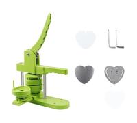 Creatore Di Badge Distintivo Spille Bottoni Maker Macchina FAI DA TE 25/32/37/44/58 MILLIMETRI Distintivi Set Con 100 Pz Parti Del Pulsante + Taglierina Circolare Badge Press Maker Machine(Heart-Set S